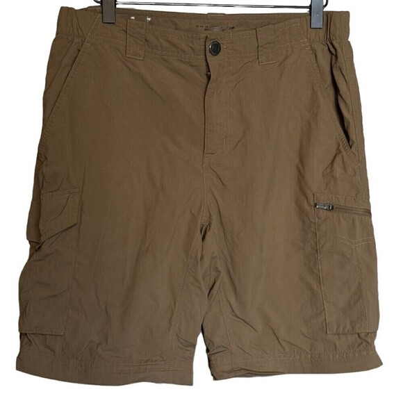 Columbia Shorts Men Size 32 Brown Omni-Shade Nylon Hiking Outdoor Pockets - Picture 1 of 6